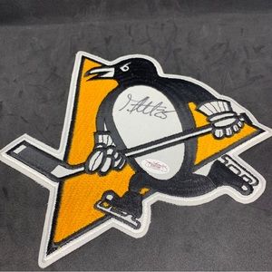 MAX TALBOT SIGNED PENGUINS PATCH JSA authenticity